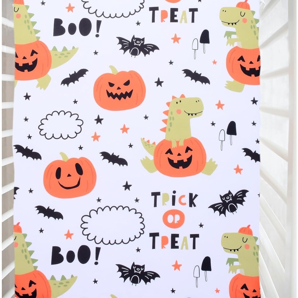 Halloween Fitted Crib Sheet for Standard Crib, Toddler Mattresses, 52x28 inches